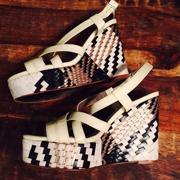 Cole Haan woven leather wedges - Picture 1 of 4